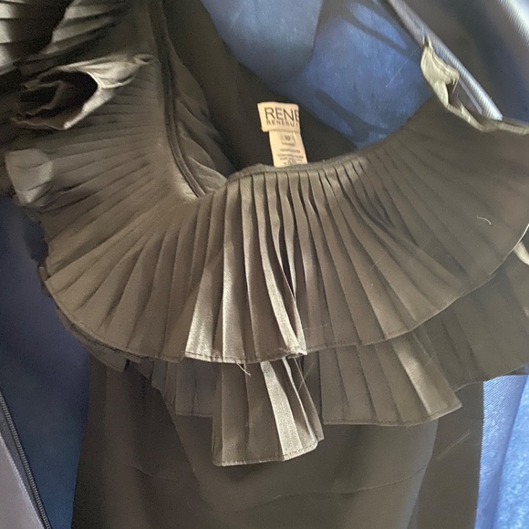 Rene Ruiz ruffle one shoulder floor length dress gown - worn once - Picture 7 of 7